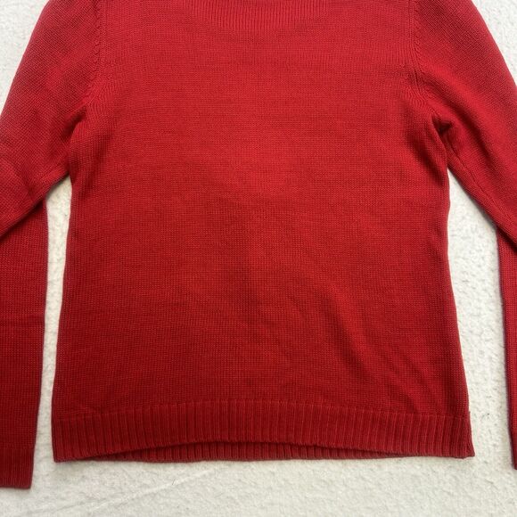 Carolyn Taylor Christmas Sweater XL Red White Snowman Snowflakes Long Sleeve - Picture 12 of 12